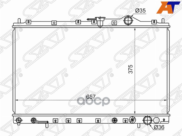 

Sat Радиатор Mitsubishi Rvr/Space Wagon 4G63/4G93 91-97