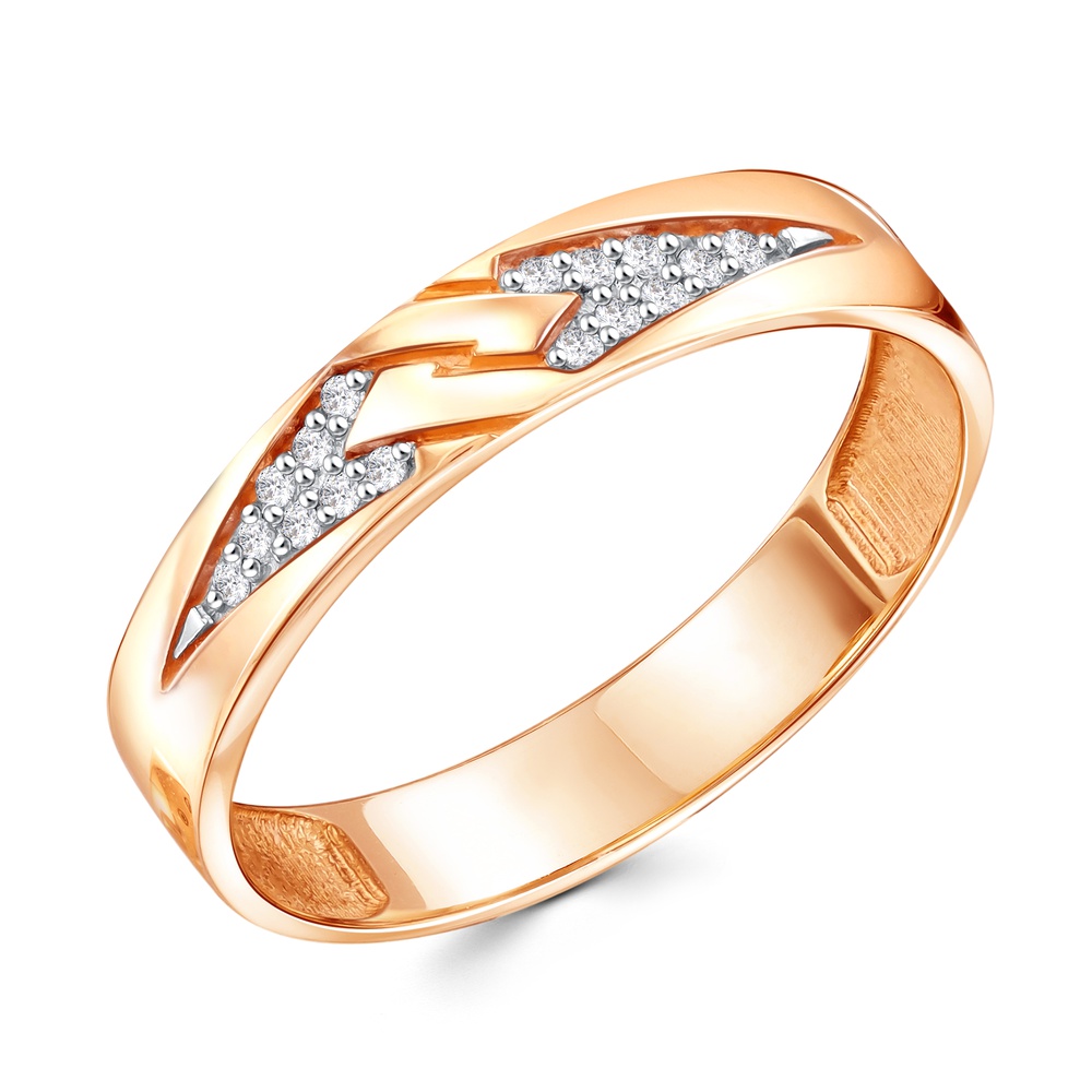 

Кольцо из красного золота, р.  585Gold 301012108, фианит, 301012108