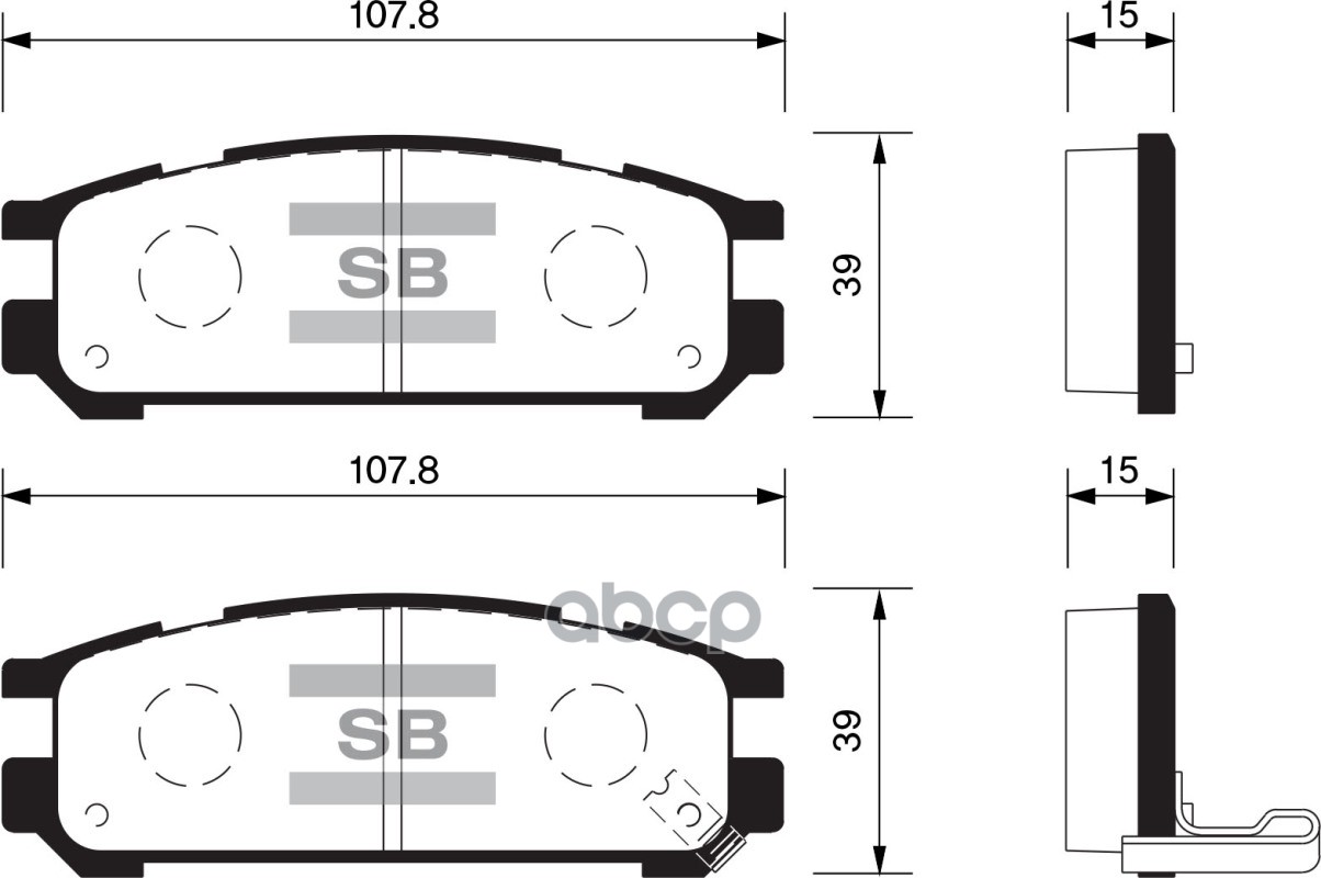 

Колодки Задние Subaru Legasy I-Iii Sp1537 Sangsin brake арт. SP1537