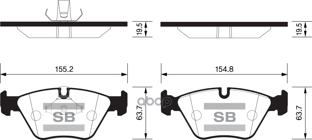 

Колодки Передние Bmw 5 E39 Sp2171 Sangsin brake арт. SP2171