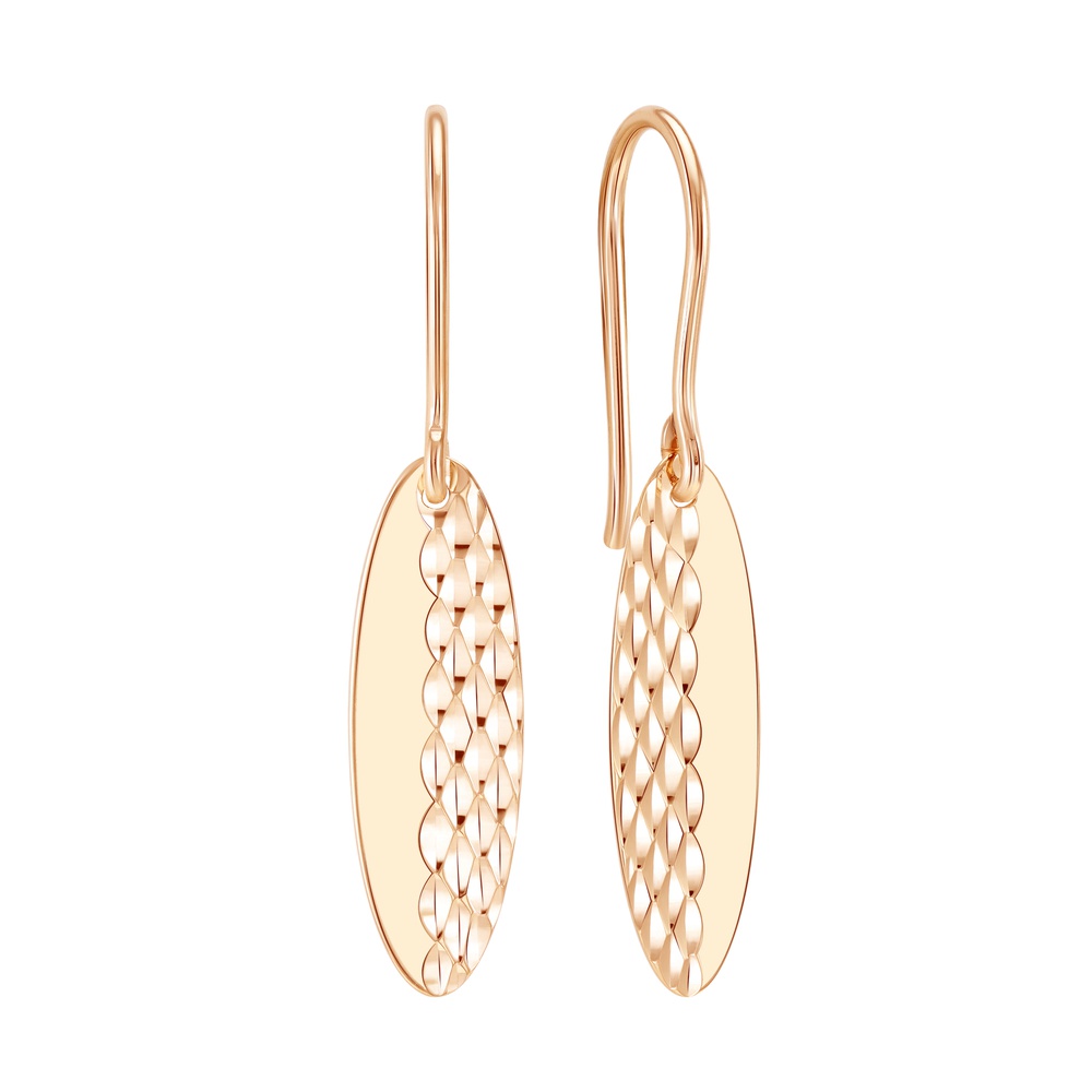 

Серьги подвески из красного золота 585Gold 402004565, 402004565