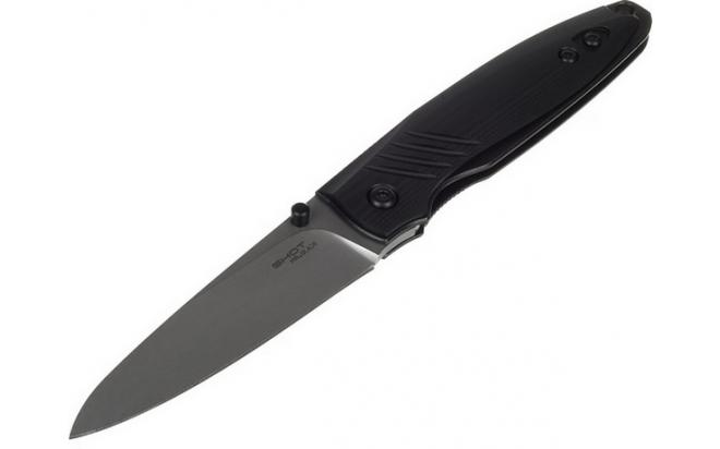 фото Нож складной по заказу калашников shot ( клинок d2-stonewash, рукоять black-g10) mr.blade
