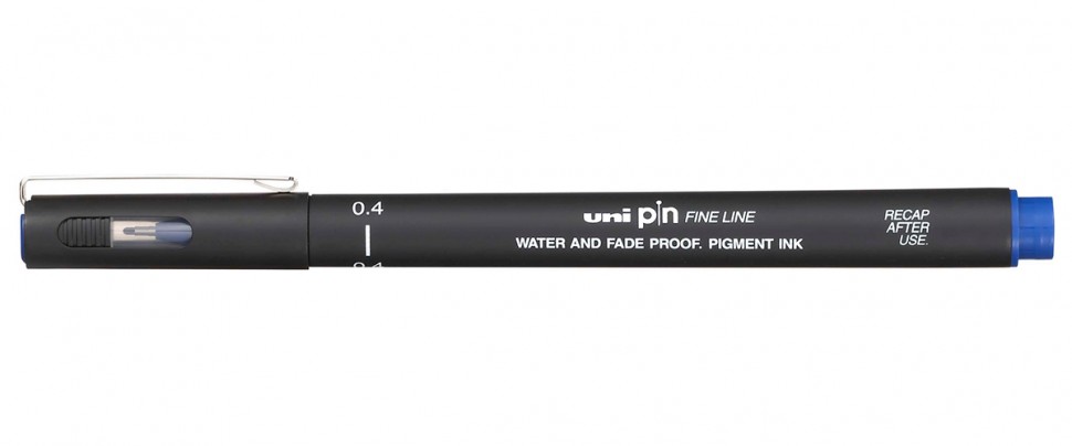 Линер Uni Pin Fine Line 04 синий 0,4мм