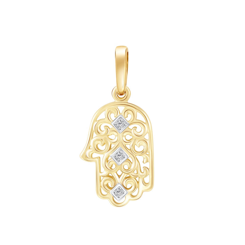 

Кулон из красного золота 585Gold 603005582, фианит, 603005582