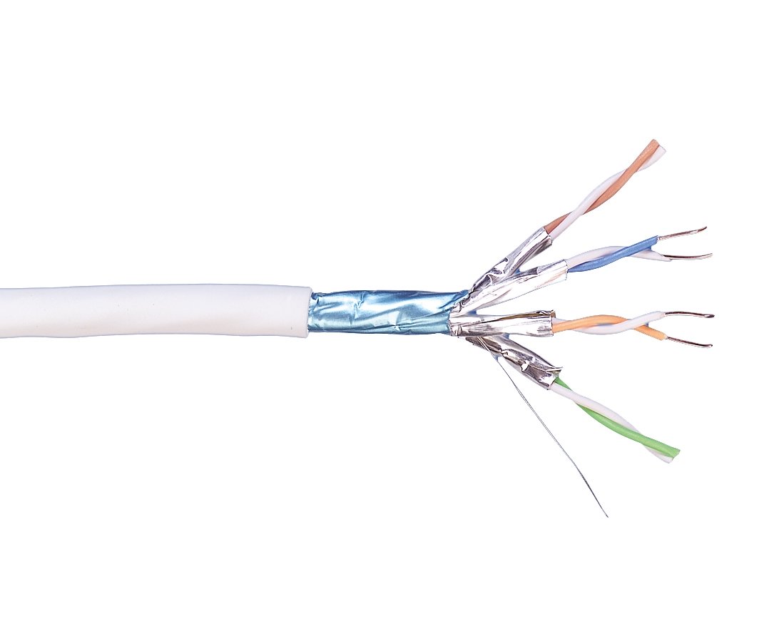 Сетевой кабель ваитая пара F/FTP 7 категории, 600 Mhz, LSZH, 23AWG, 500 метров, 1711163-1