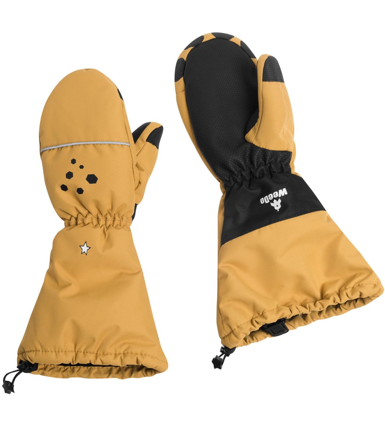 Варежки детские WeeDo Wild Thing, желтый,черный, 15