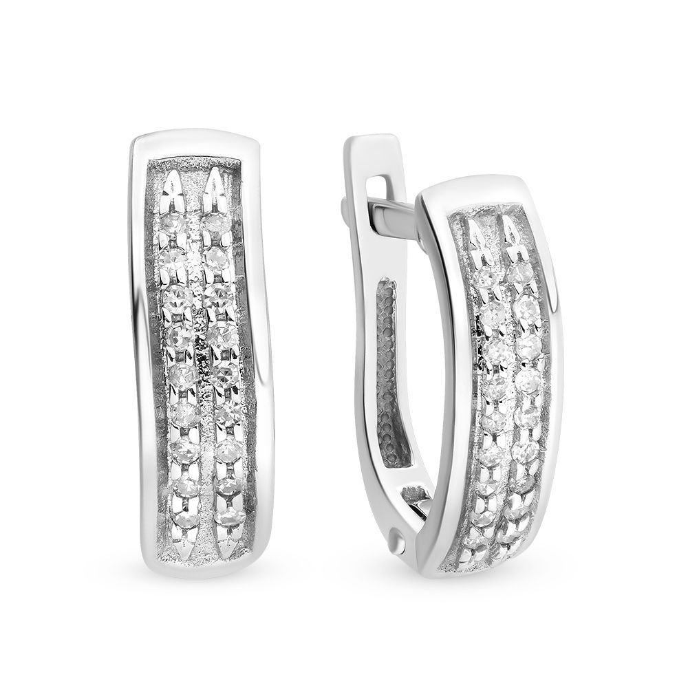 

Серьги из белого золота 585Gold 102004915, бриллиант, 102004915