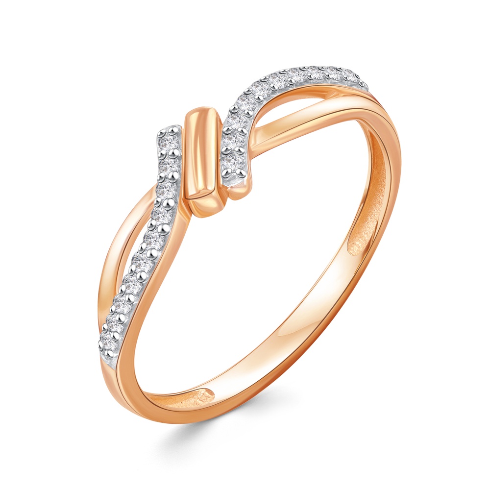 

Кольцо из золота р.  585Gold 301012109, фианит, 301012109
