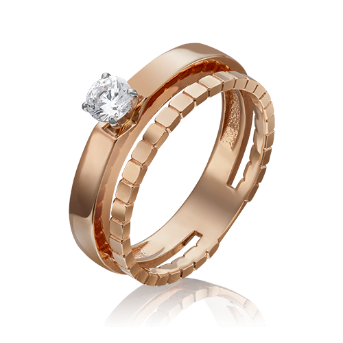 

Кольцо из золота с фианитом р.17 PLATINA jewelry 01-5256-00-501-1111-38, 01-5256-00-501-1111-38