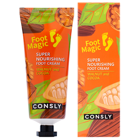 Крем для ног CONSLY Super Nourishing Foot Cream с экстрактом какао и грецкого ореха 100 г