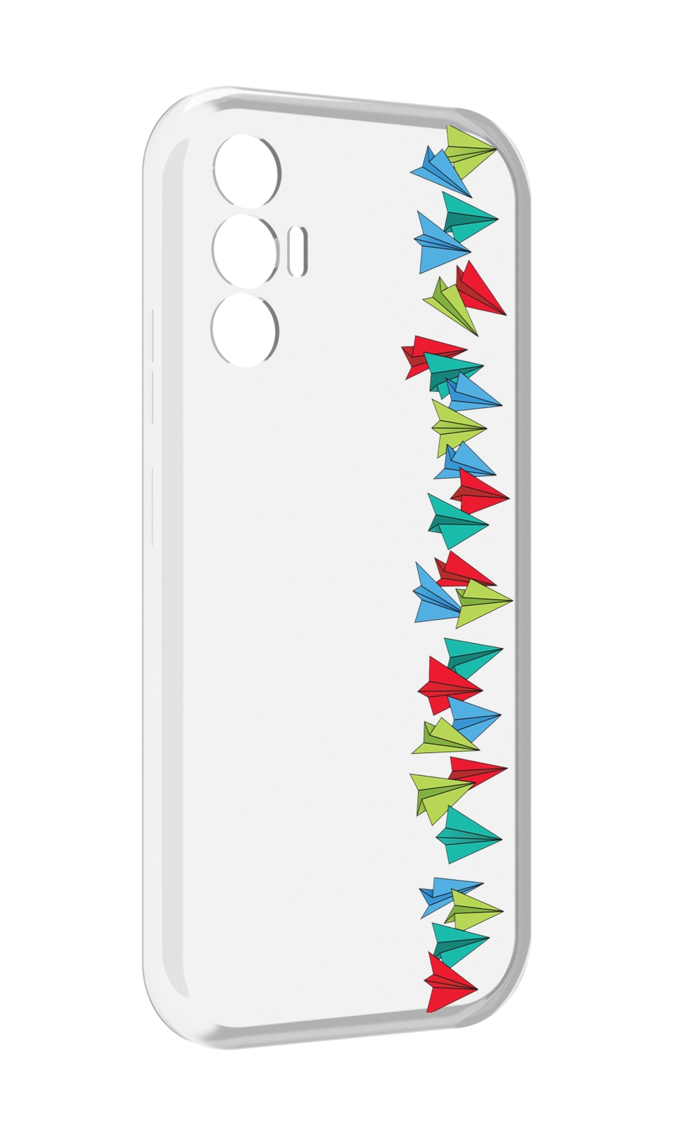 Чехол MyPads самолетики из листочков для Tecno Pova 3