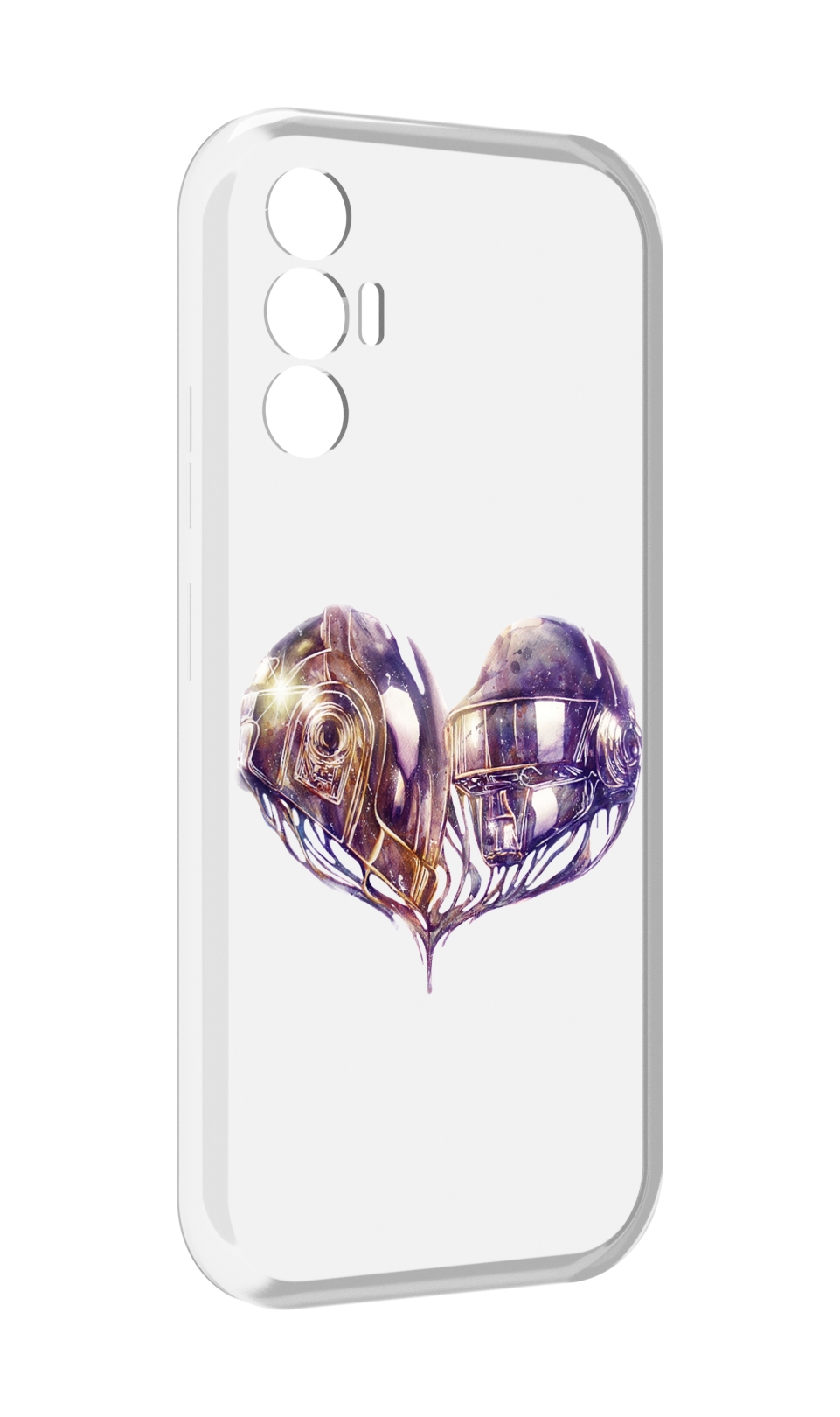 

Чехол MyPads сердце абстракция для Tecno Pova 3, Прозрачный, Tocco
