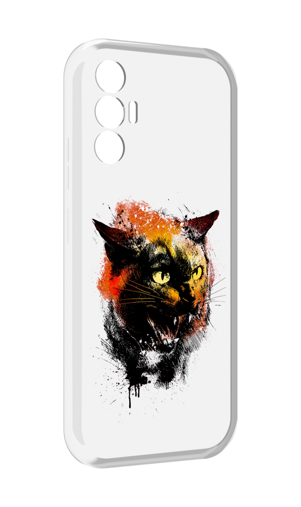 

Чехол MyPads сиамский кот для Tecno Pova 3, Прозрачный, Tocco