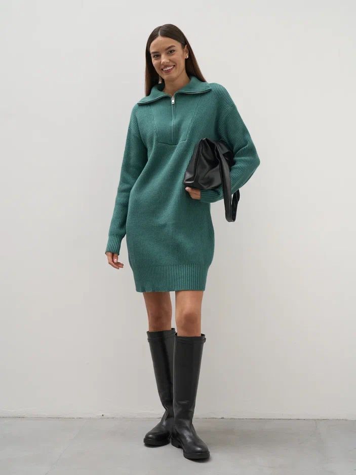 

Платье женское Viaville DR241 бирюзовое 40-42RU, Бирюзовый, DR241