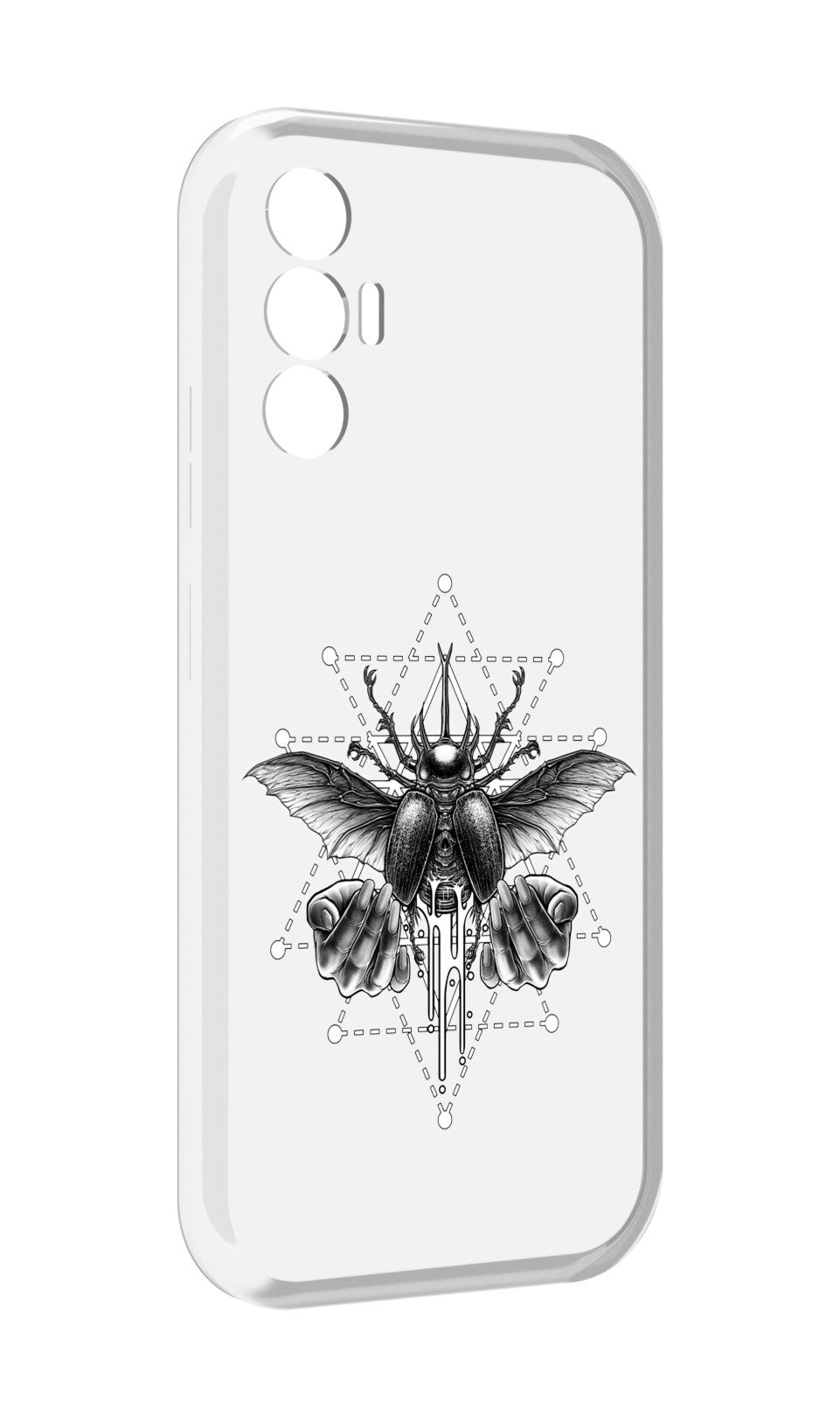 

Чехол MyPads скарабей для Tecno Pova 3, Прозрачный, Tocco
