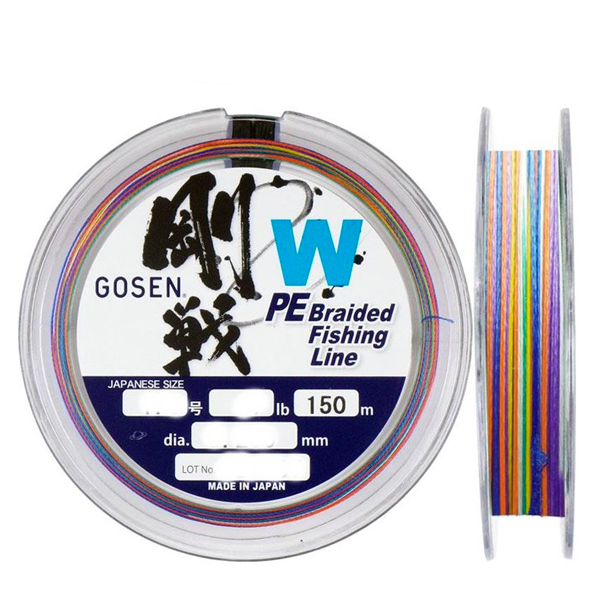 Шнур плетеный Gosen W4 braid 150м Multi Color (#0,6)