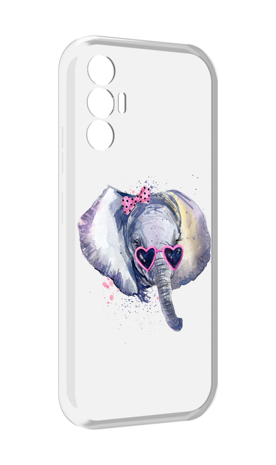 

Чехол MyPads слоник в очках для Tecno Pova 3, Прозрачный, Tocco