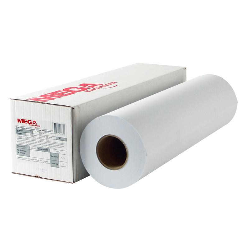 

Бумага широкоформатная ProMEGA engineer 80 грамм 841х175 76, Белый