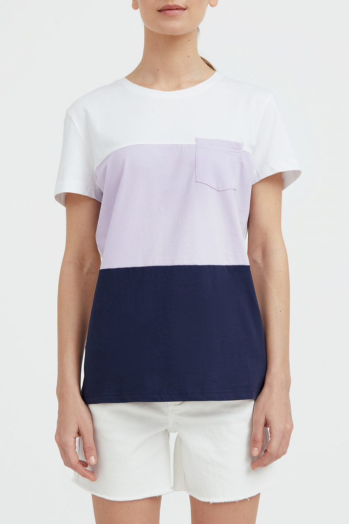 

Футболка женская Finn Flare S21-11090 разноцветная XS, S21-11090