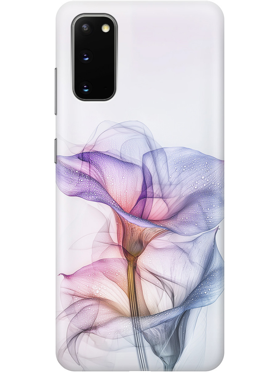 

Силиконовый чехол на Samsung Galaxy S20 с принтом "Прозрачные калы", Прозрачный;белый;серый;фиолетовый, 722629521