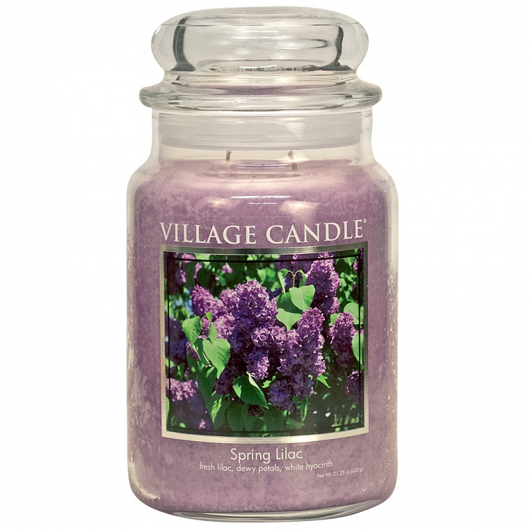 фото Ароматическая свеча village candle "spring lilac", большая