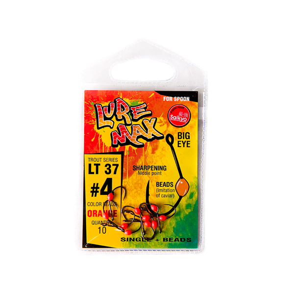 

Крючки LureMax Trout LT37 Orange (10шт) (№4)