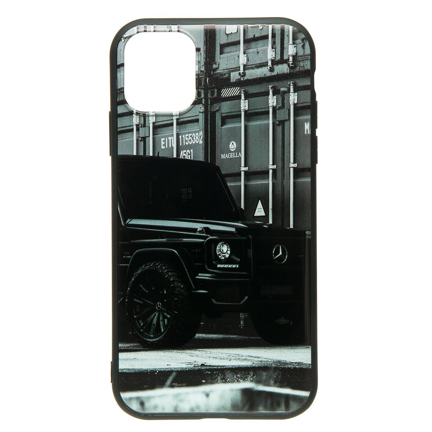 

Чехол iPhone 11 силиконовый (рис. 302/011), Черный, iPhone 11