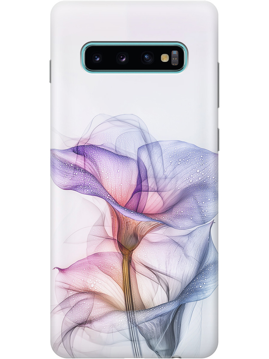 

Силиконовый чехол на Samsung Galaxy S10+ с принтом "Прозрачные калы", Прозрачный;белый;серый;фиолетовый, 720461121
