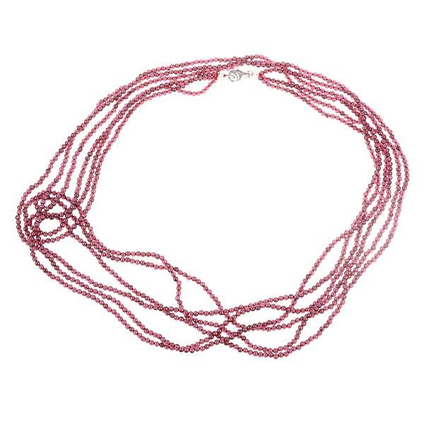 

Бусы из серебра 85 см JV 85cm_GR_WG, гранат, 85cm_GR_WG