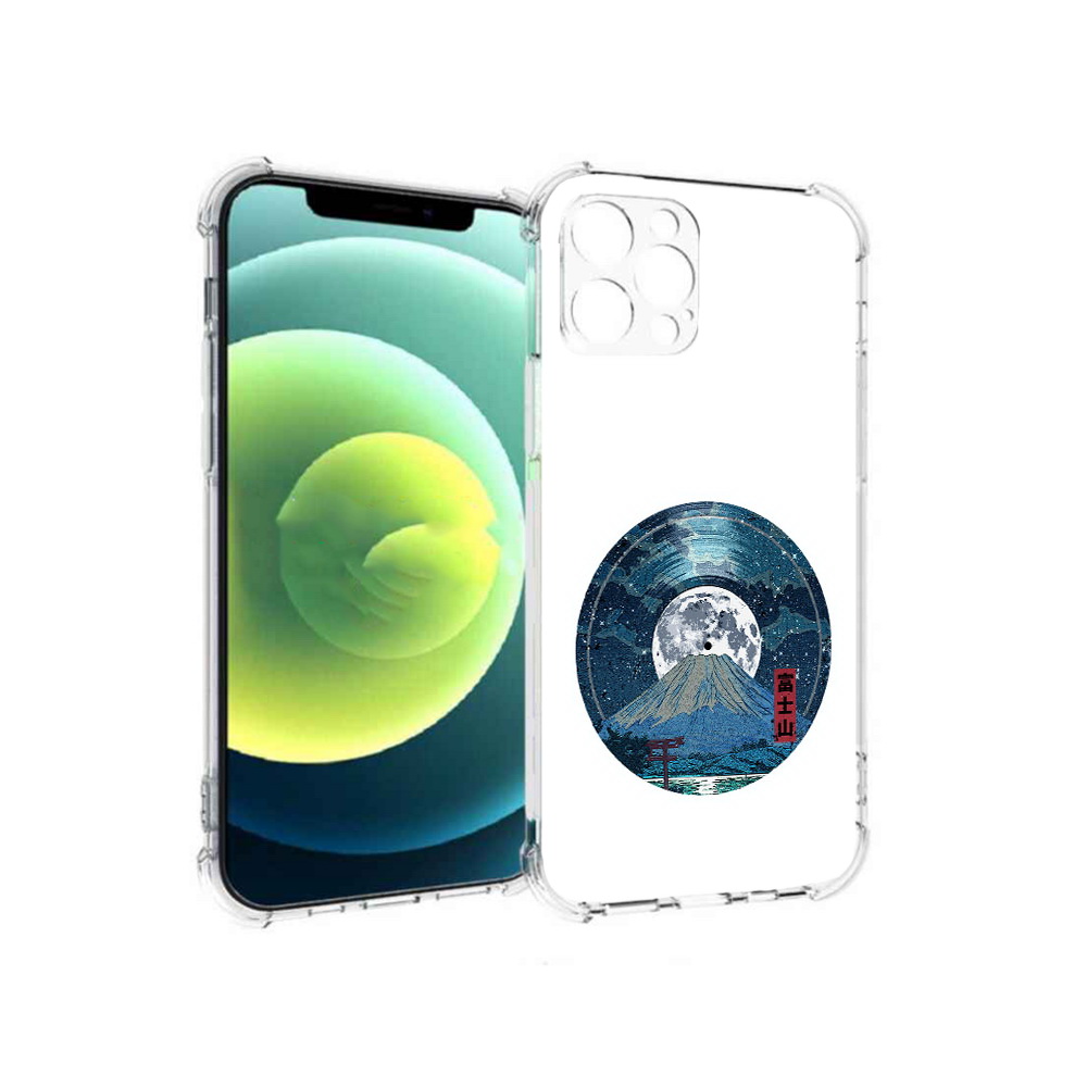 

Чехол MyPads Tocco для Apple iPhone 12 Pro нарисованная виниловая гора с луной, Прозрачный, Tocco