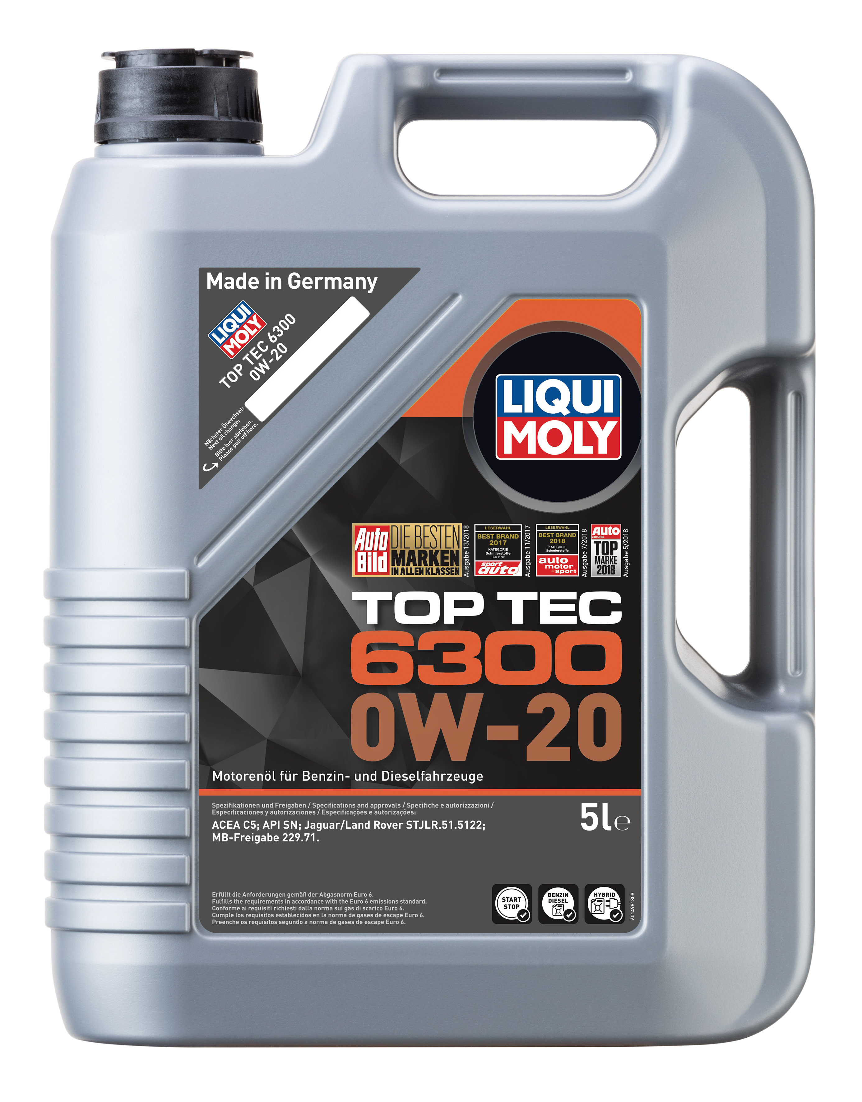 фото Масло моторное top tec 6300 0w-20 (5l) liqui moly 21217