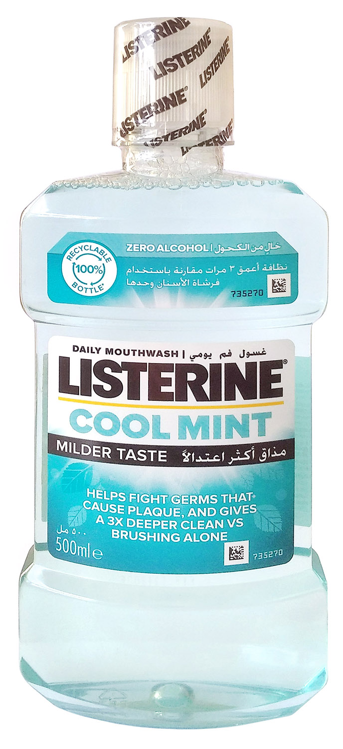 Ополаскиватель для полости рта Listerine Cool Mint Milder Taste Мягкий вкус 500 мл х 1шт