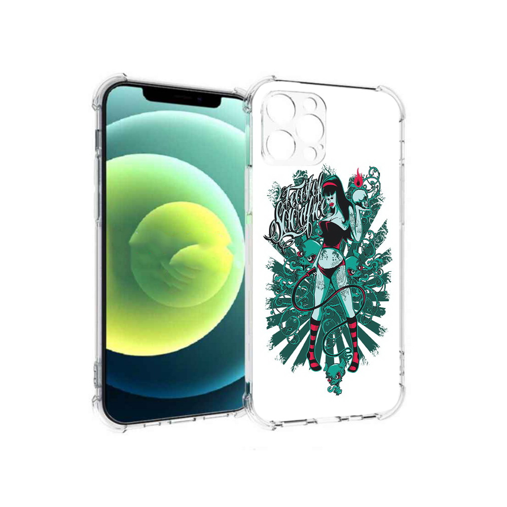 

Чехол MyPads Tocco для Apple iPhone 12 Pro нарисованная девушка в татуировках, Прозрачный, Tocco