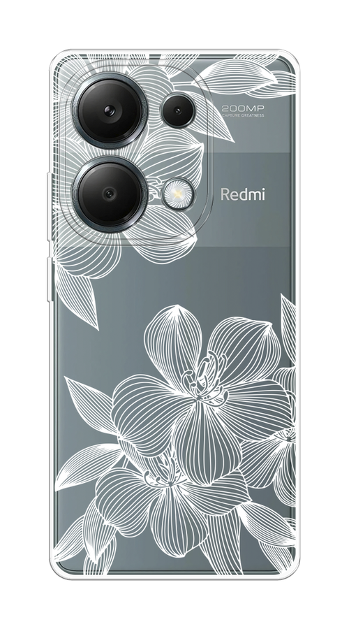 

Чехол на Xiaomi Redmi Note 13 Pro 4G "Крокус", Белый;прозрачный, 321650-1