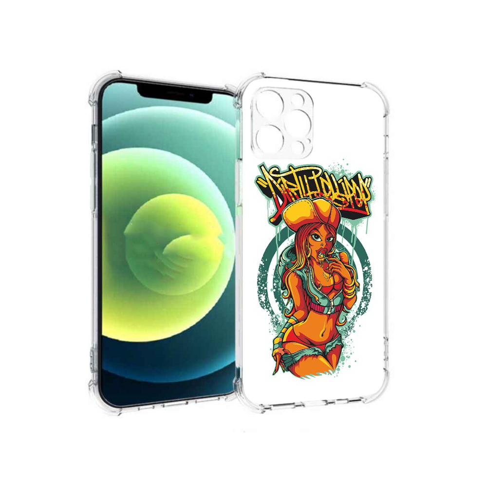 

Чехол MyPads Tocco для Apple iPhone 12 Pro нарисованная девушка комикс (PT157529.613.500), Прозрачный, Tocco