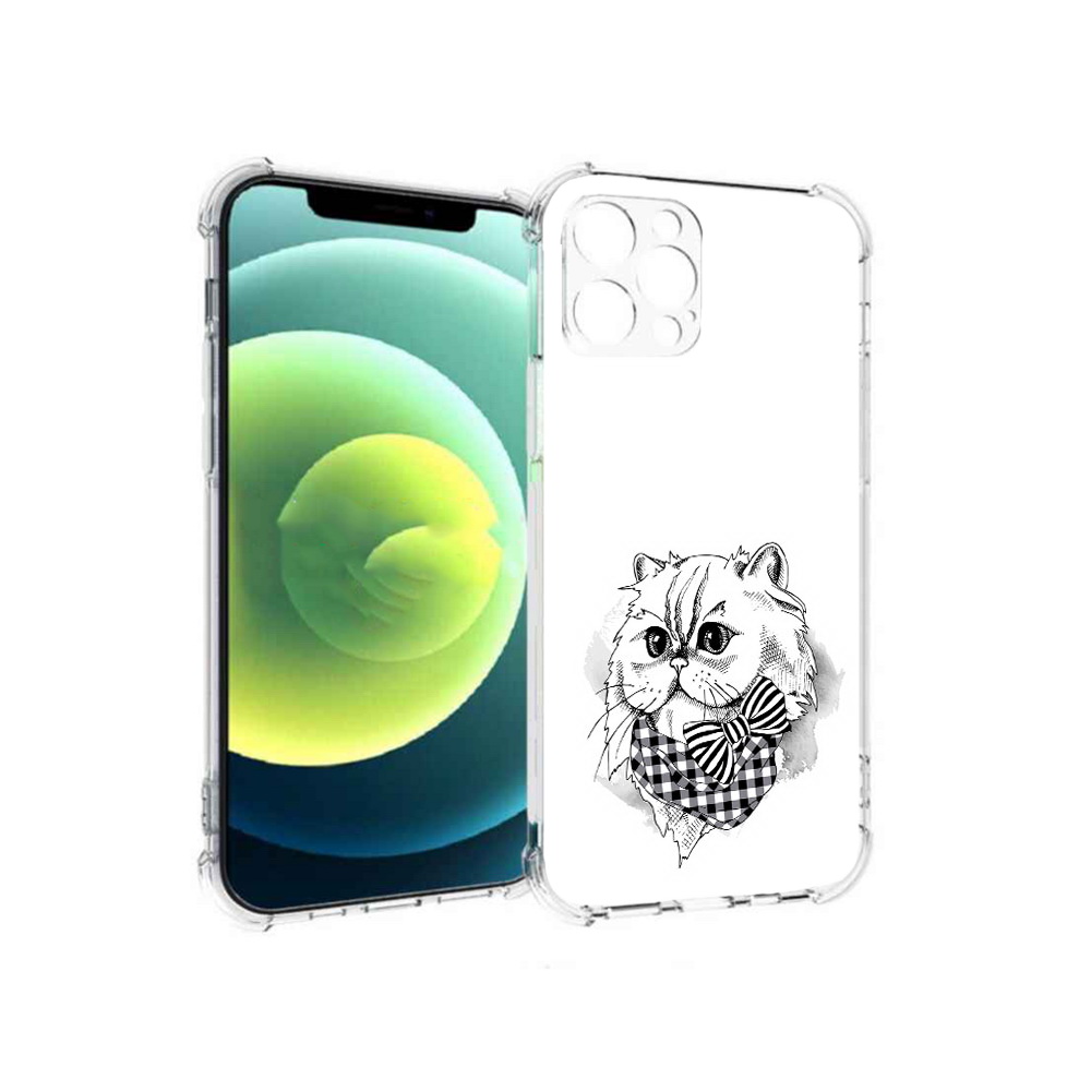 

Чехол MyPads Tocco для Apple iPhone 12 Pro нарисованная красивая кошечка, Прозрачный, Tocco