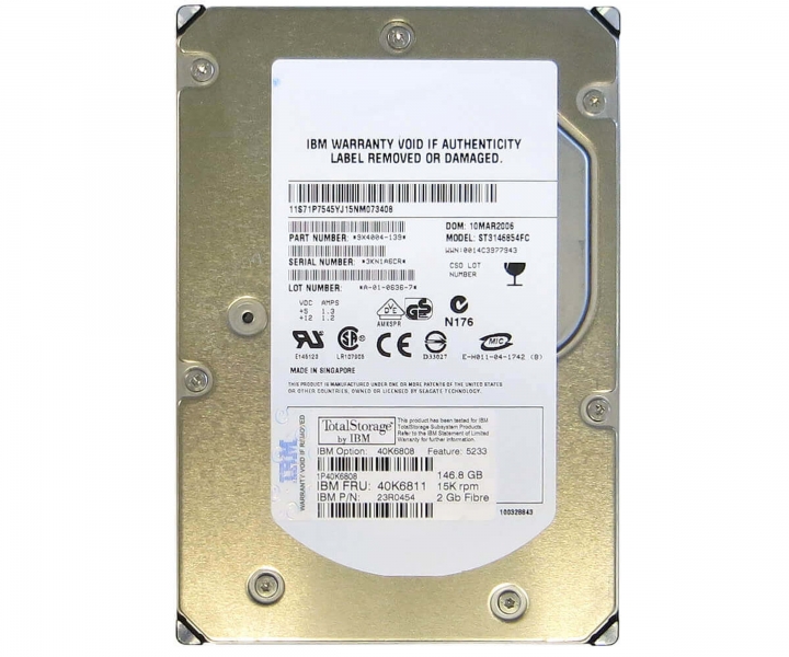 

Жесткий диск IBM 23R0454 146,8 ГБ (23R0454), 23R0454