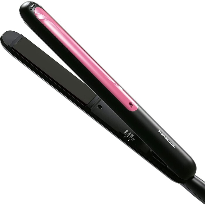 Выпрямитель волоc Panasonic EH-HV21-K685 черный, розовый выпрямитель для волос panasonic eh hv21 k685