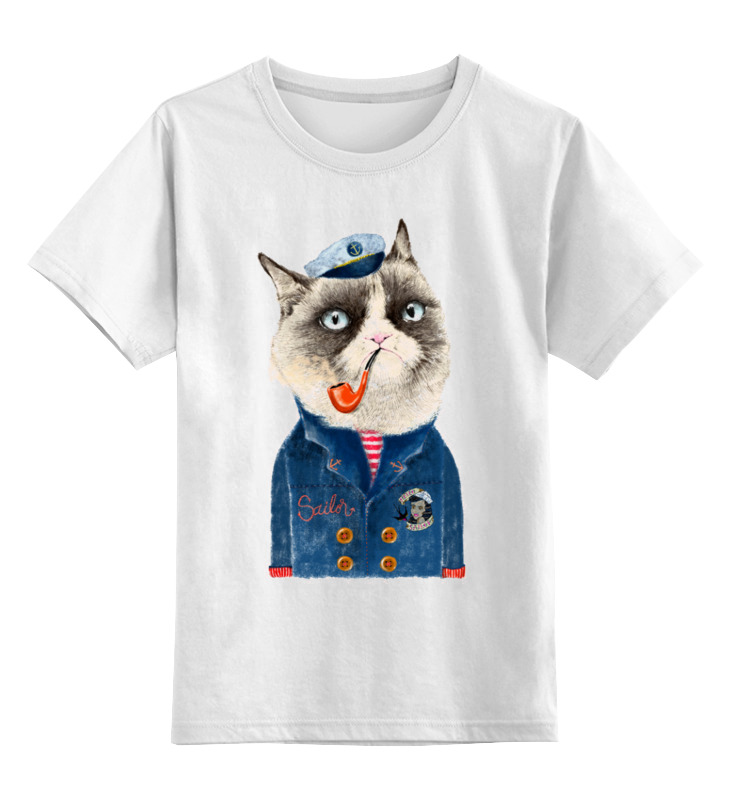 

Футболка детская Printio Kitty цв. белый р. 116, Kitty
