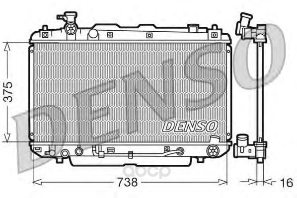 

Радиатор Охлаждения Двигателя Drm50022 Denso Drm50022
