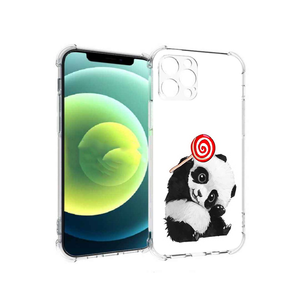 

Чехол MyPads Tocco для Apple iPhone 12 Pro панда с леденцом (PT157529.613.534), Прозрачный, Tocco