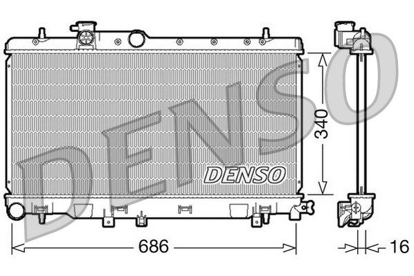 

Радиатор Охлаждения Двигателя Drm36006 Denso Drm36006