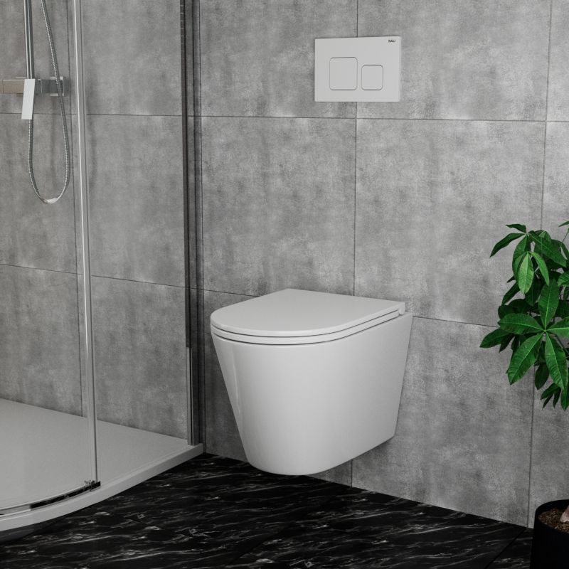 Унитаз подвесной безободковый вихревой Sintesi SIN-TS-SLR-182, сиденье дюропласт микролифт