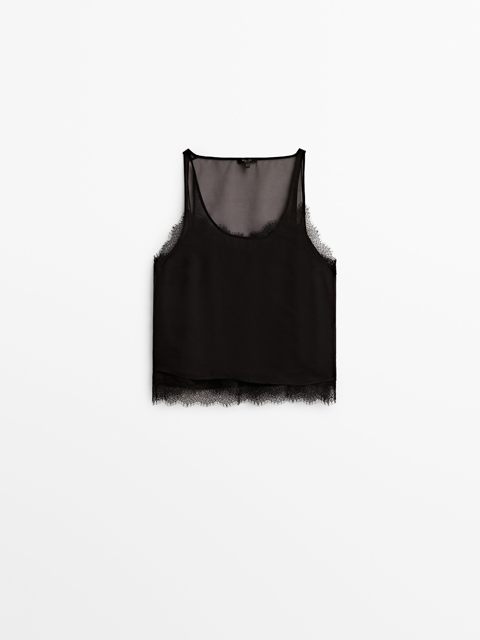 

Топ женский Massimo Dutti 05154550800 черный M, 05154550800