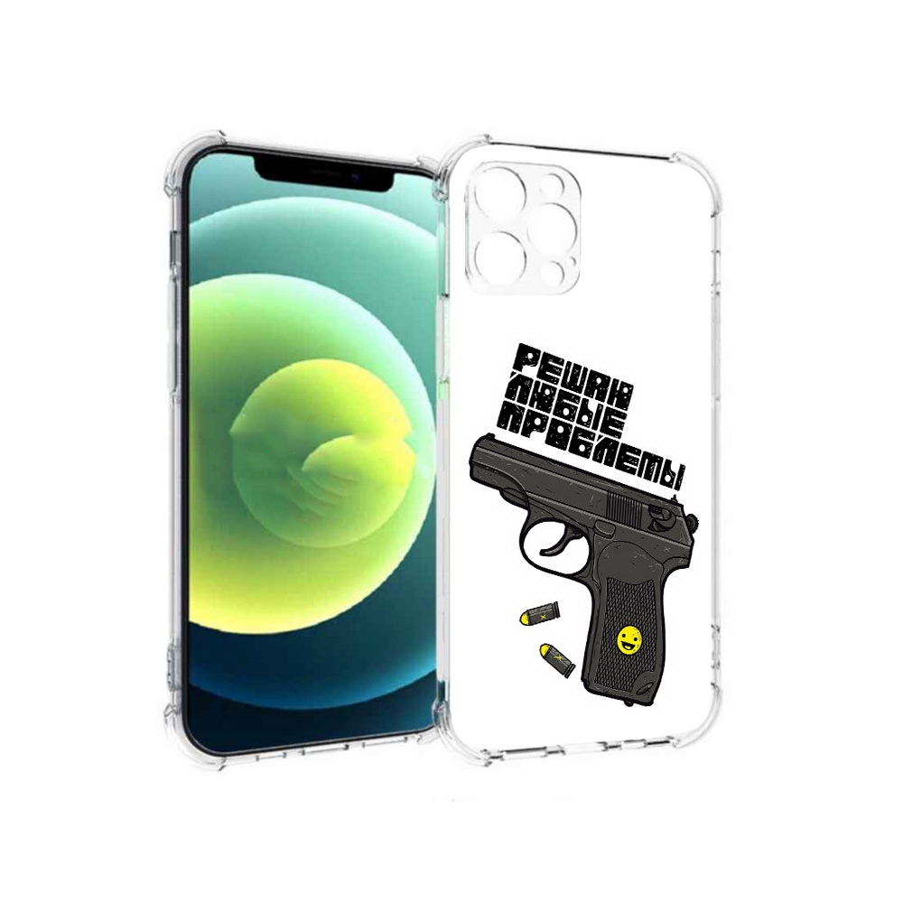 

Чехол MyPads Tocco для Apple iPhone 12 Pro пистолет против проблем (PT157529.613.542), Прозрачный, Tocco