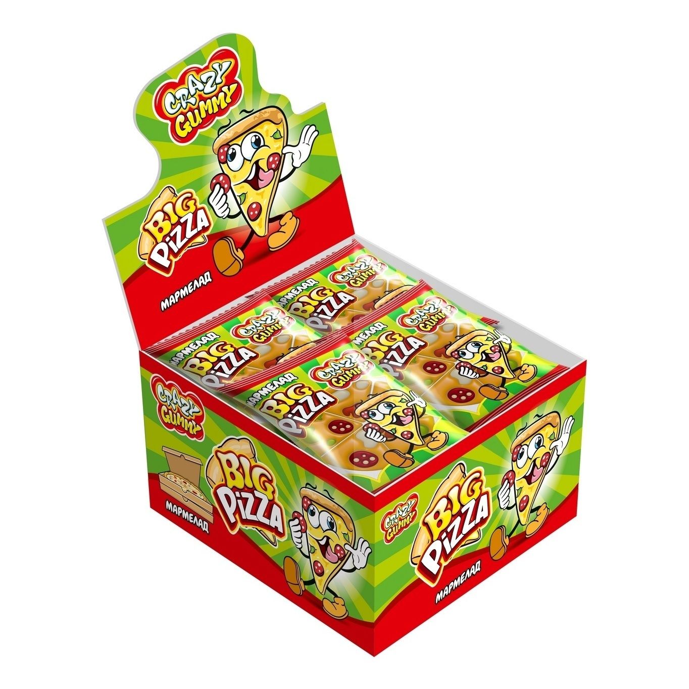 

Мармелад Канди Клаб Crazy Gummy Big Pizza фигурный 16 г