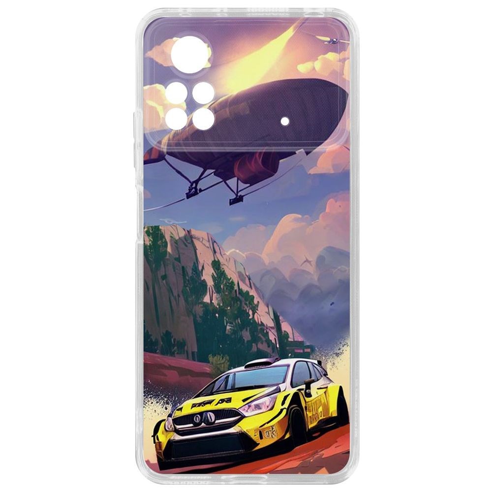 

Чехол-накладка Кейс Гонка для Poco X4 Pro 5G, Прозрачный