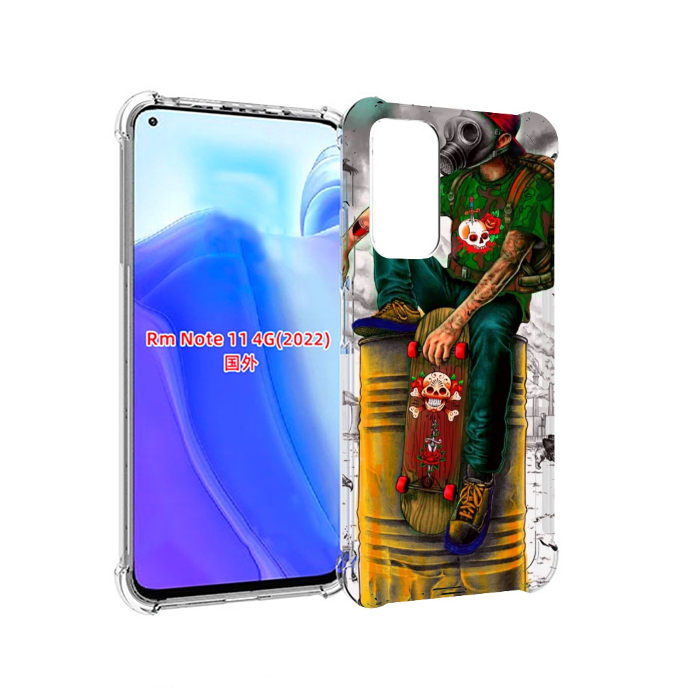 

Чехол MyPads скейтер в противогазе для Xiaomi Redmi Note 11 4G ( Глобальная версия ), Tocco