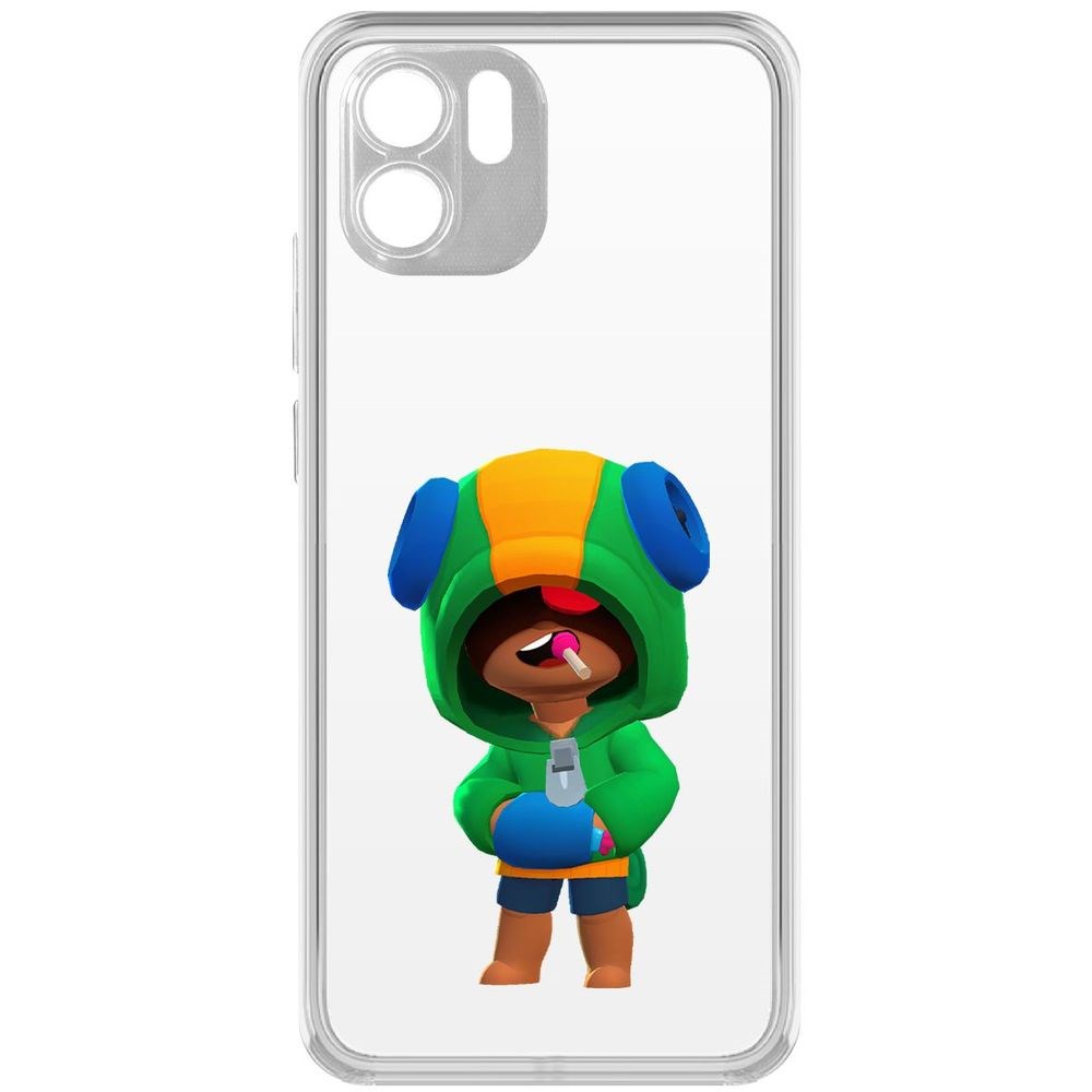 

Чехол-накладка Кейс Brawl Stars-Леон для Xiaomi Redmi A1