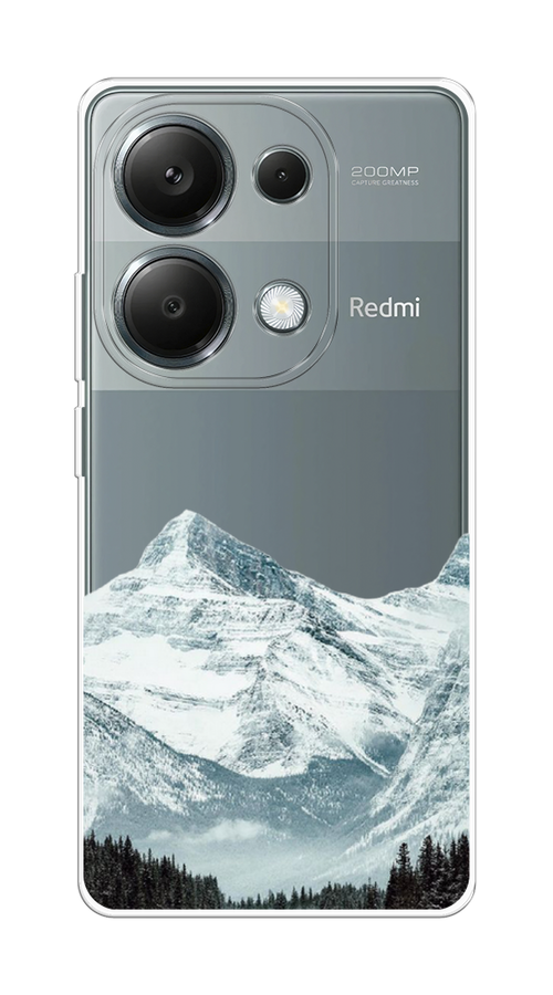 

Чехол на Xiaomi Redmi Note 13 Pro 4G "Горы арт 1", Белый;зеленый, 321650-1